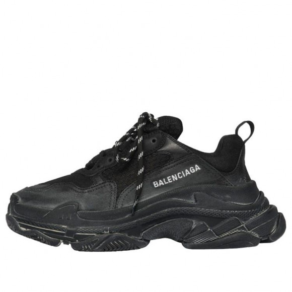 (WMNS) WMNS Balenciaga Triple S Daddy Shoes Beige/Black 'Distressed Black' - 531388W09O11000