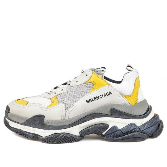 Balenciaga Triple S White/Yellow Chunky Shoes (SNKR/Dad Shoes) 533890W09E21271 - 533890W09E21271