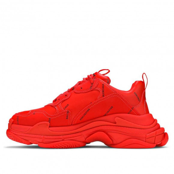 Balenciaga Men's Triple S Clunky Shoes Red Chunky Shoes 536737-W2FA1-6010 - 536737-W2FA1-6010