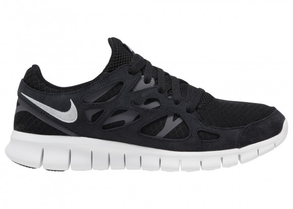 Nike Free Run 2 - Men's Running Shoes - Black / White / Dark Grey - 537732-004