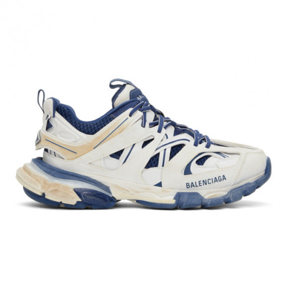Balenciaga White and Blue Track Sneakers - 542023-W1GC4