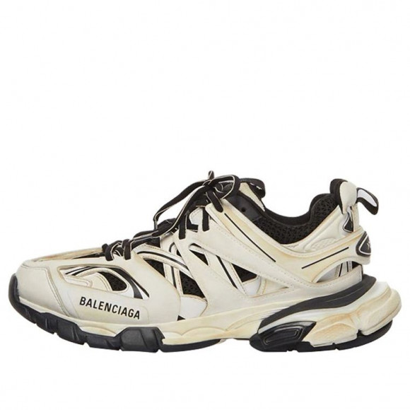 Balenciaga Track Worn Out CREAMWHITEBLACK Chunky Sneakers/Shoes 542436W1GC49010 - 542436W1GC49010
