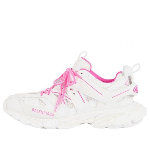 Balenciaga Track White/Pink Chunky Sneakers/Shoes 542436W3AC29055 - 542436W3AC29055