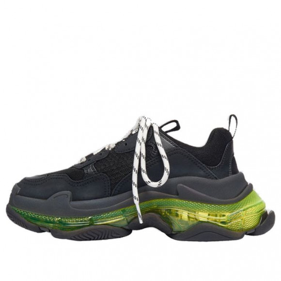 Balenciaga Triple S Black/Green Chunky Sneakers/Shoes 544351W09ON1047 - 544351W09ON1047