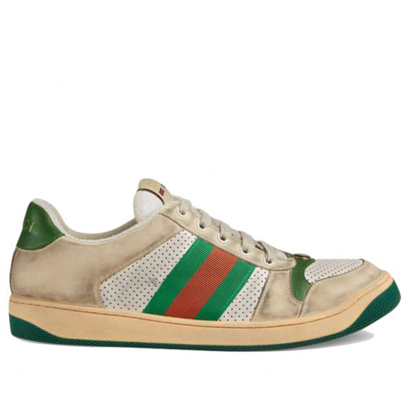 Gucci Screener Distressed 'Green Orange' Off White/Green/Red Sneakers/Shoes 546163-0YI20-9582 - 546163-0YI20-9582