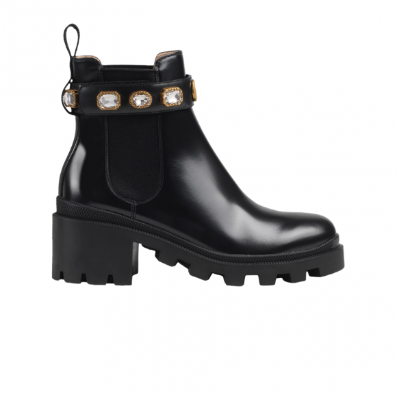 Gucci Wmns Leather Ankle Boot 'Belt - Black' - 550036-DKS00-1000