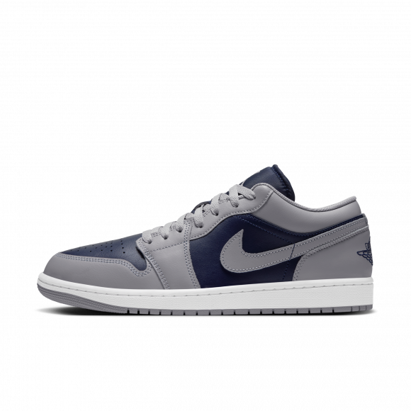 Air Jordan 1 Low 'Tech Grey White College Navy' | Men's Size 10 - 553558-058