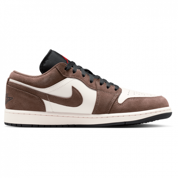 Jordan 1 Low Men's Sneakers - Brown - Size 7 - Leather - 553558-200