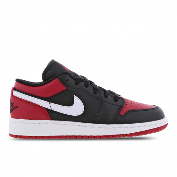 Air Jordan 1 Low Older Kids' Shoes - Black - 553560-066