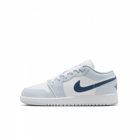 Air Jordan 1 Low-sko til større børn - hvid - 553560-104