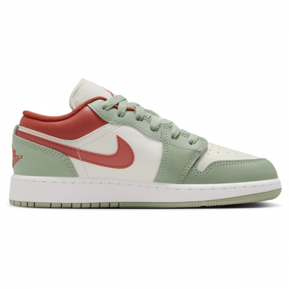 Jordan 1 Low Kid's Sneakers - White - Size 5 - Mesh/Synthetic - 553560-133