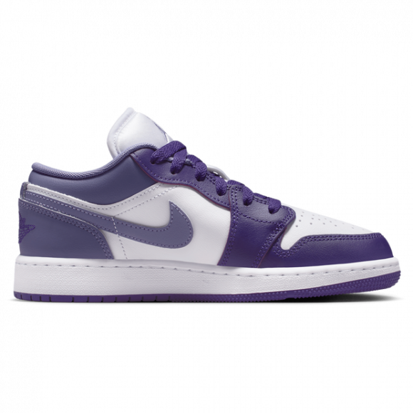 Jordan Aj1 Low Unisex Shoes - Purple - Size: 3 - Mesh/Synthetic - Foot Locker - 553560-551