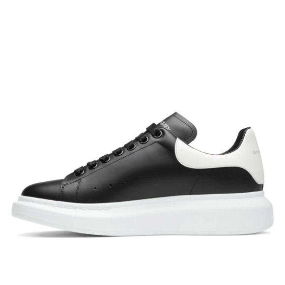 Alexander McQueen Men's Heel Tab Wedge Sole Sneakers in Black/Black