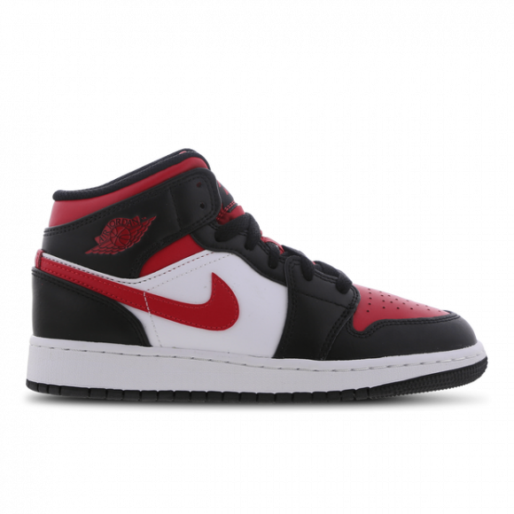 Jordan 1 Mid Older Kids' Shoes - Black - 554725-079