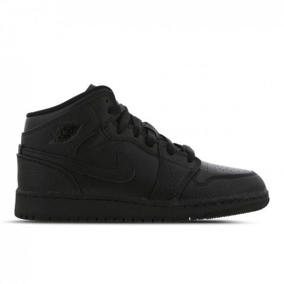 Air Jordan 1 Mid-sko til store børn - Black - 554725-091