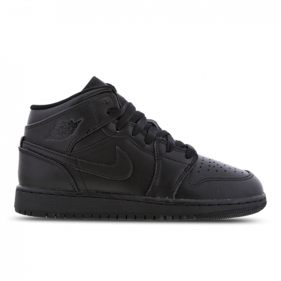 Sapatilhas Jordan 1 Mid Júnior - Preto - 554725-093
