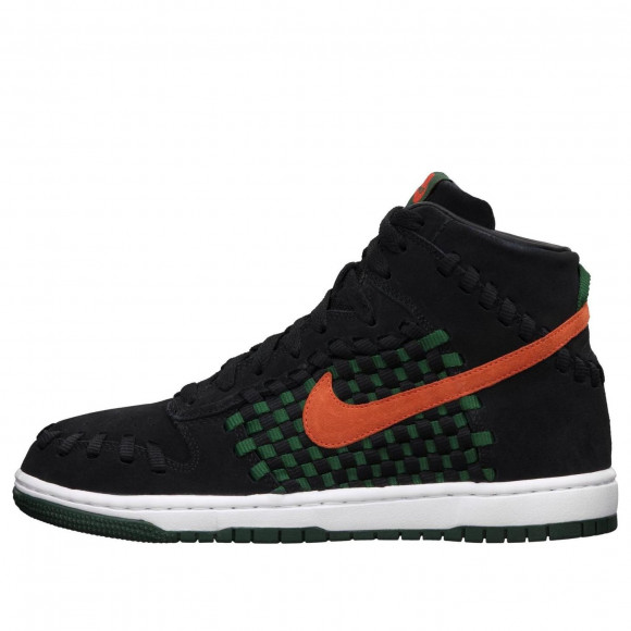 Nike Dunk Woven Black/Team Orange-Gorge Green Skate Shoes 555030-080 - 555030-080