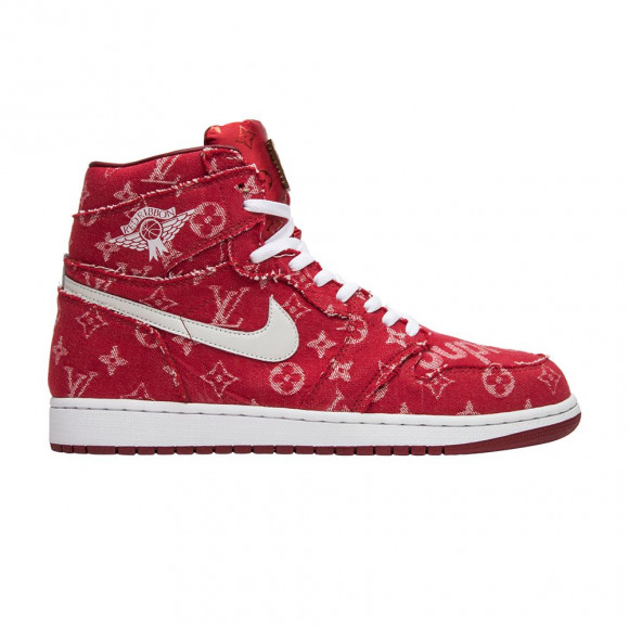 Red Ribbon Recon x Air Jordan 1 Retro High 'Supreme & Louis Vuitton' Custom | Multi-Color | Men's Size 12 - 555088-103-SLV