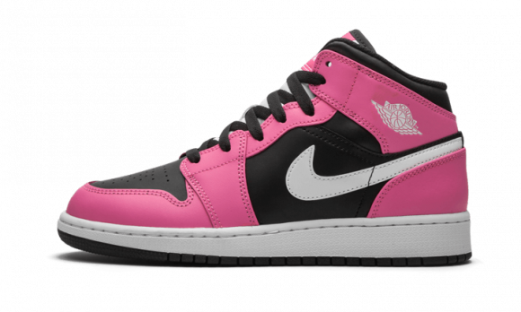 Air Jordan 1 Mid (schwarz / pink) Sneaker - 555112-002