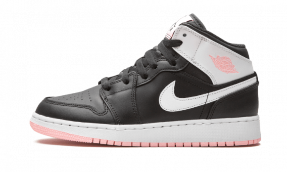 Jordan Girls Jordan AJ 1 Mid - Girls' Grade School Shoes Black/White/Arctic Punch Size 06.5 - 555112-061