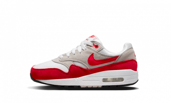 Nike Air Max 1 White University Red - 555766-146