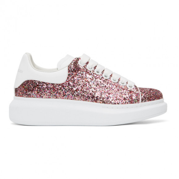 Alexander McQueen SSENSE Exclusive Pink Galaxy Glitter Oversized Sneakers - 558944-W4HI5