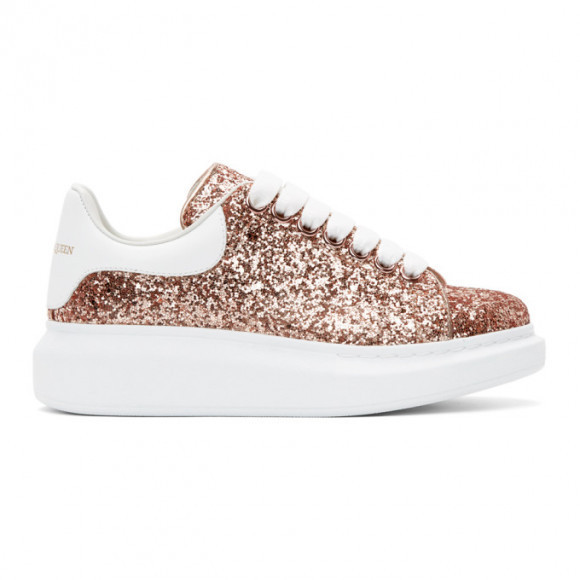 Alexander McQueen Pink Glitter Sneakers - 558944W4PZ1