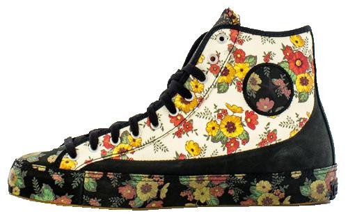 Converse Womens WMNS Chuck Taylor All Star Sasha High 'Floral Bloom'  Black/Erget/Butter Yellow Canvas Shoes/Sneakers 563486C