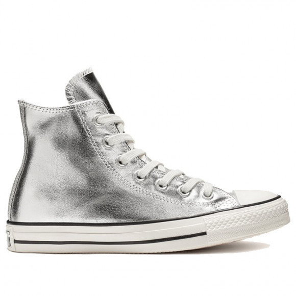 silver shiny converse