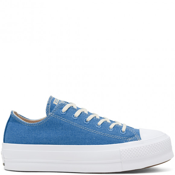 Converse Womens WMNS Renew Cotton Chuck Taylor All Star Platform Low 'Coast' Coast/White/White Canvas Shoes/Sneakers 567105C - 567105C