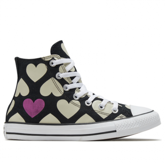 Converse Womens WMNS Chuck Taylor All Star Hi 'Valentine' Black/Pink/Beige/White Canvas Shoes/Sneakers 567143C - 567143C