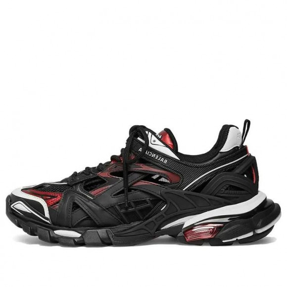 Balenciaga Track.2 Black/Red Chunky Sneakers/Shoes 568614W2GN36000