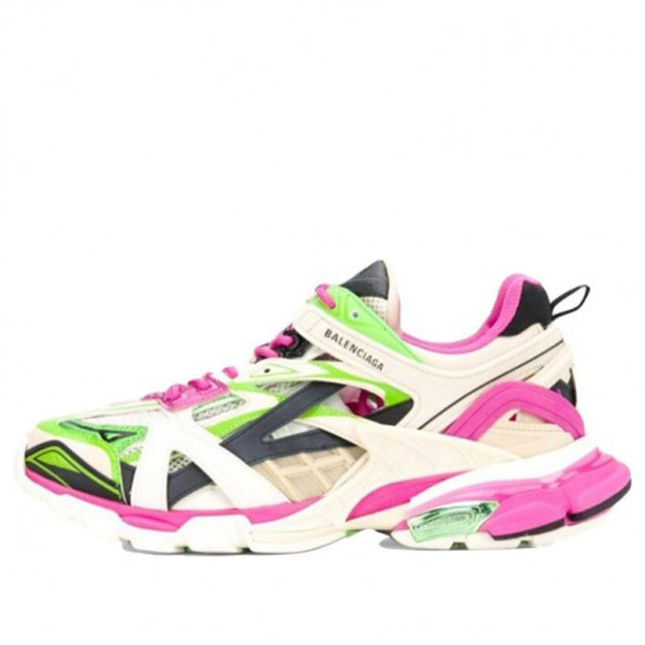 Balenciaga Track WHITE/PINK/GREEN Chunky Sneakers/Shoes 568614W2GN39199 - 568614W2GN39199