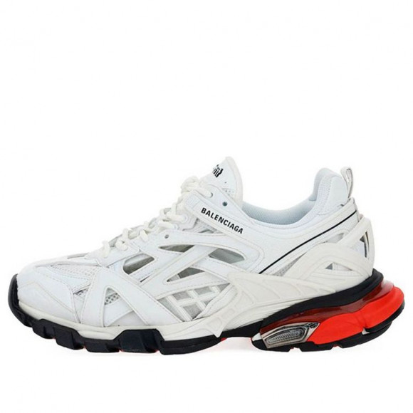 Balenciaga Track.2 White/Red Chunky Shoes (SNKR/Dad Shoes) 568614W2GN39610 - 568614W2GN39610