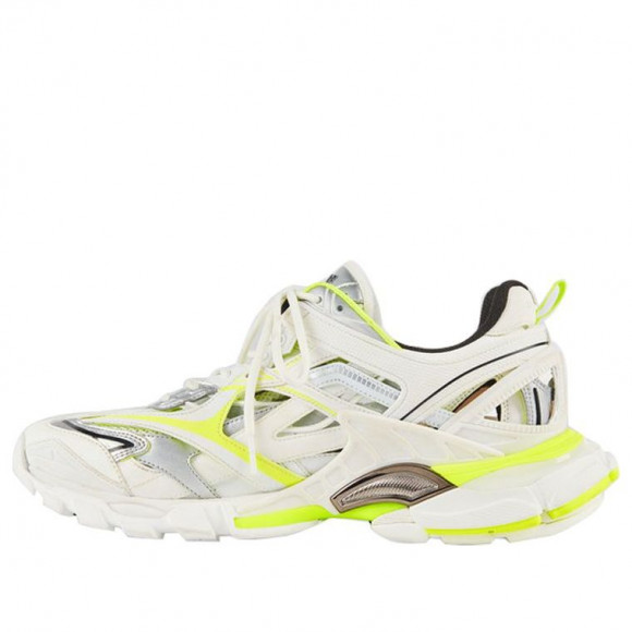 Balenciaga Track.2 White/Yellow Chunky Shoes (Dad Shoes/Women's) 568615W2GN39073 - 568615W2GN39073