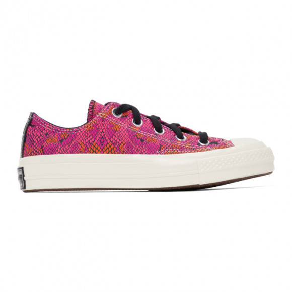 Converse Pink and Purple Snake Chuck 70 Ox Low Sneakers - 570356C