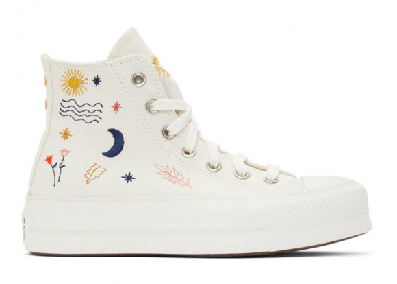 Converse White Its Okay to Wander Platform Chuck Taylor All Star High Sneakers - 571086C