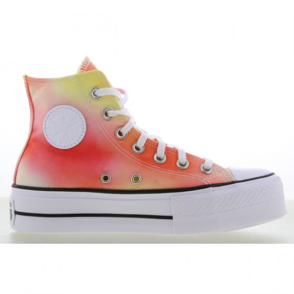 Converse All Star Platform Hi - Women's Sneaker Boots - Poppy Glow / White / Yellow - 572572C