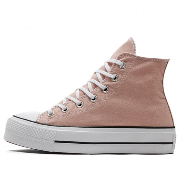 all white platform converse with rose gold