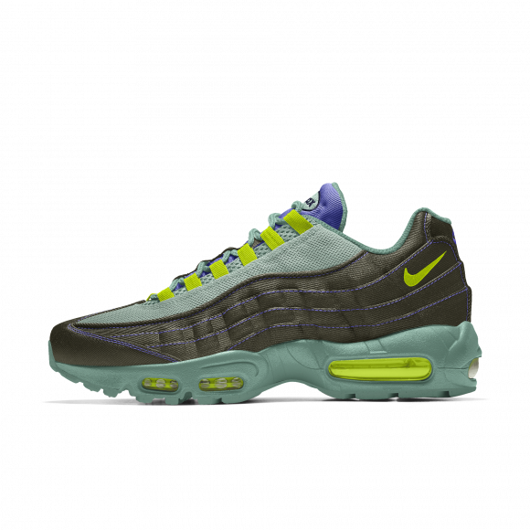 Chaussure personnalisable Nike Air Max 95 By You pour Homme - Vert - 5751490977