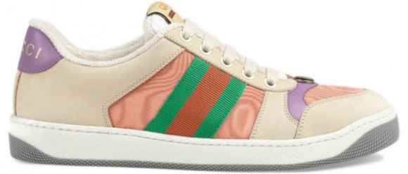 Womens Gucci Screener 'Pink Green Orange' White WMNS Sneakers/Shoes 577684-9W880-2596 - 577684-9W880-2596