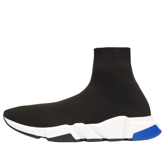 Balenciaga Speed Sneakers Womens WMNS Black BLACK WHITE BLUE Athletic Shoes 587286W17031071 - 587286W17031071