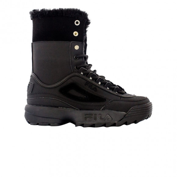 Fila Wmns Disruptor Shearling Boot 'Triple Black' | Women's Size 6.5 - 5HM00521-001