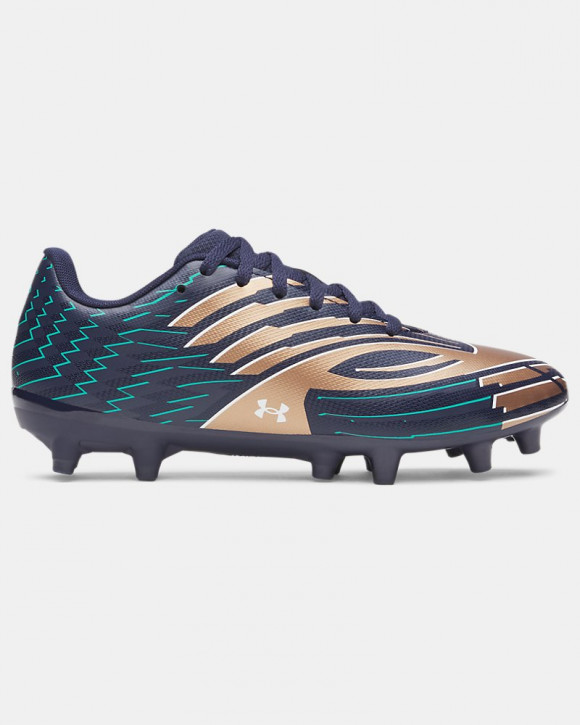 UA Shadow Club 4 FG Jr. Boys' Soccer Cleats - 6006237-410