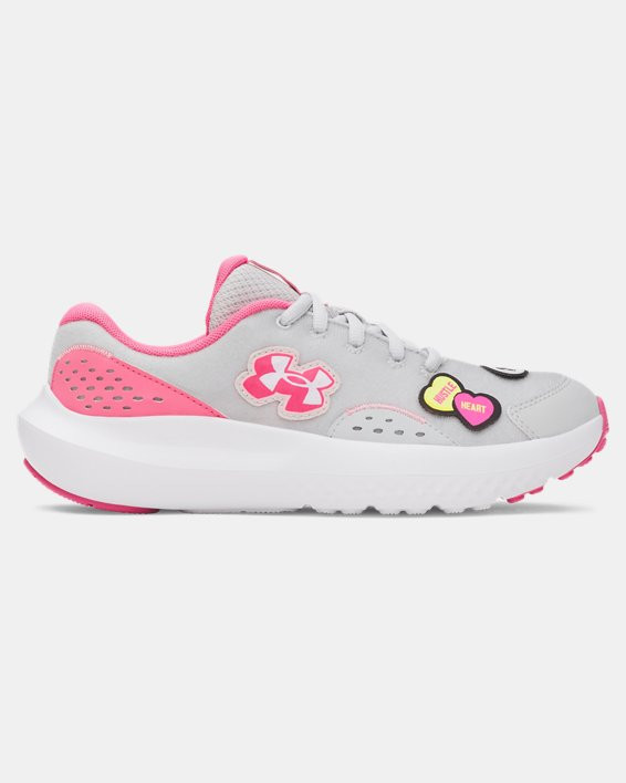 UA Surge 4 Patches Girls' Grade School Running Shoes - 6008981-014