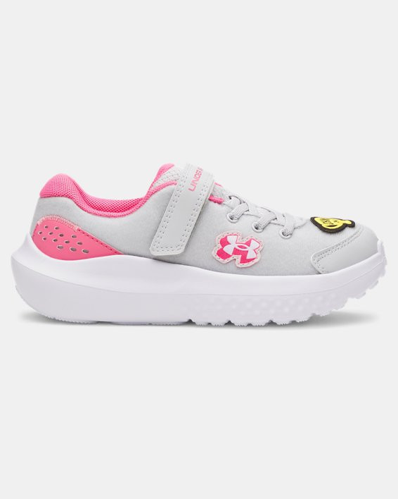 UA Surge 4 AC Patches Girls' Pre-School Running Shoes - 6008983-014