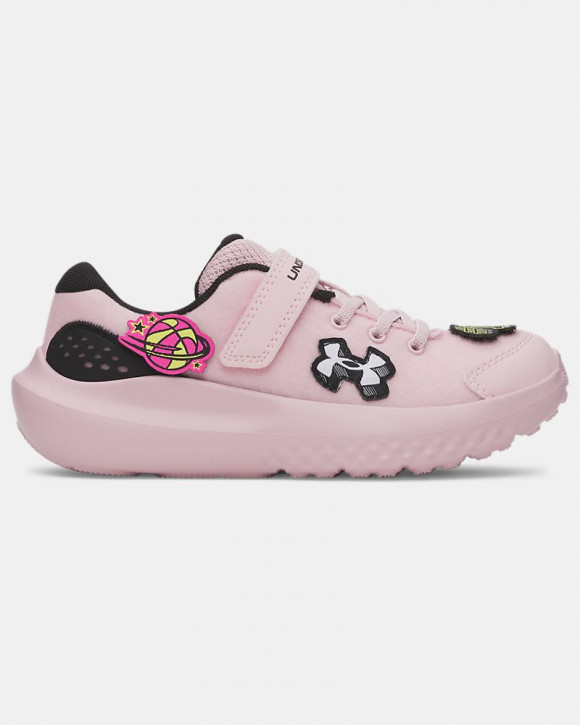 UA Surge 4 Patches Girls' Pre-School Running Shoes - 6008983-647