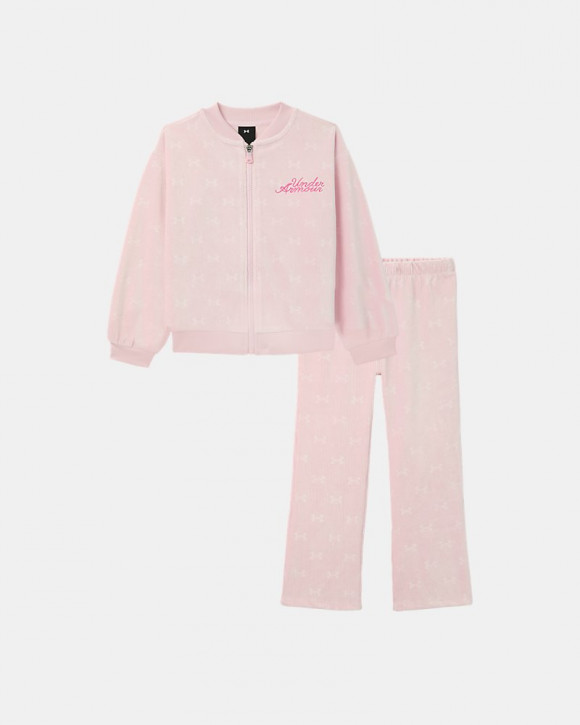 UA Rib Velour Bomber Little Girls' Set - 6019644-647