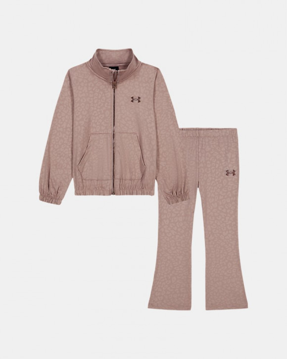 UA Rival Embossed Cheetah Little Girls' Full-Zip Set - 6019653-600