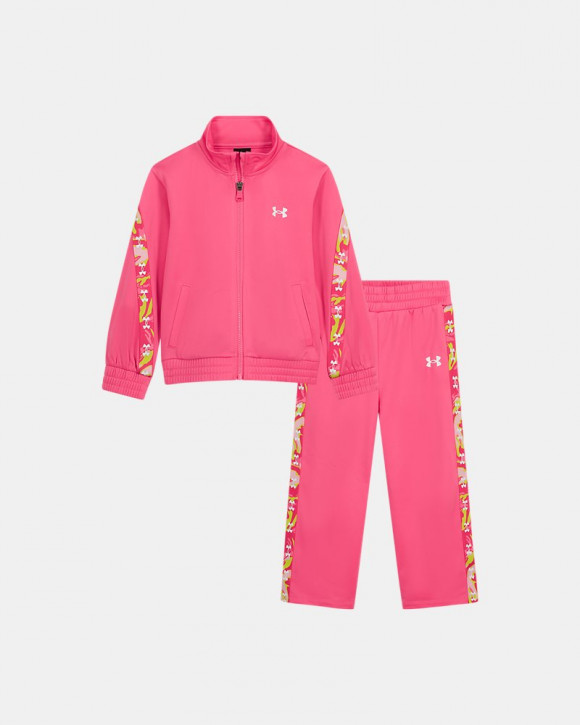 UA Rival Print Trim Tricot Little Girls' Track Set - 6019656-637